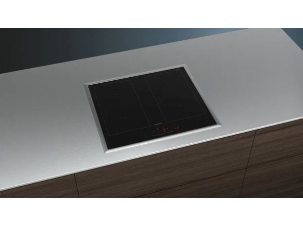 Siemens iQ500 ED645HQC1E, Sort, Rustfritt stål, Innebygget, 60 cm, Sonebasert induksjon, Glass-keramikk, 4 zone(s)