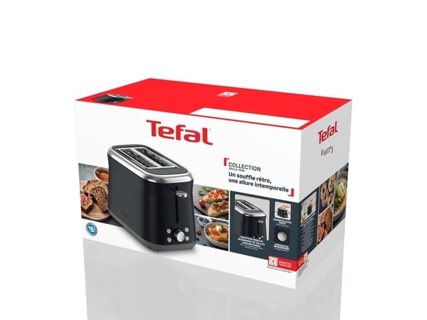 Tefal Collection TT7208E0, 2 skiver, Svart, Knapper, Rotasjon, 850 W, 220 - 240 V, 50 - 60 Hz