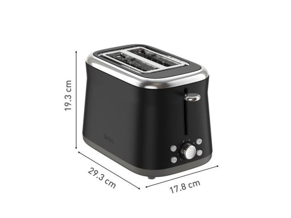 Tefal Collection TT7208E0, 2 skiver, Svart, Knapper, Rotasjon, 850 W, 220 - 240 V, 50 - 60 Hz
