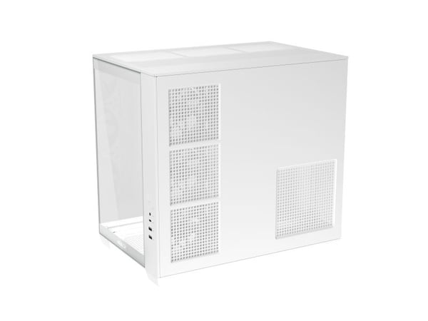 ASUS A32 PLUS - ATX-boks - sidepanel med vindu (herdet glass) - ingen strømforsyning (ATX) - hvit - USB/lyd