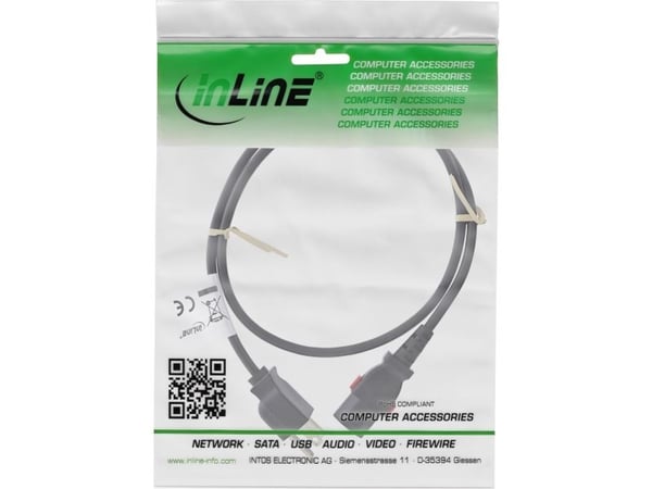 InLine verkkokaapeli verkkopistoke USA IEC-pistoke C13 lukittava - Kaapeli - Audio/Multimedia (16951U)