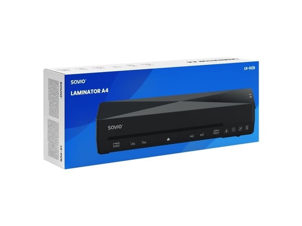 Savio LR-01/B, 23 cm, Varm/kall lamineringsmaskin, 2 min, 320 mm/min, 0,5 mm, A4