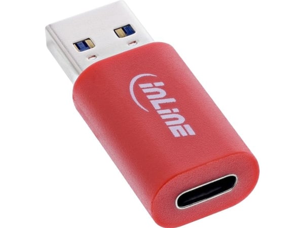 InLine USB-datakabler sperreadapter USB-A hann til USB-C hunn 5 V 1,5 A (31652)
