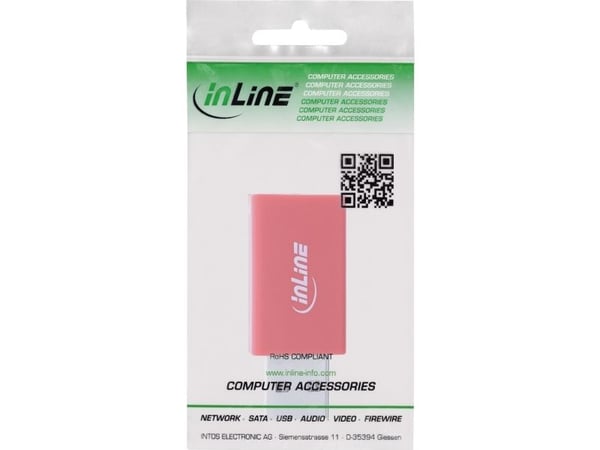 InLine 31653, USB-A, USB-A, Rød