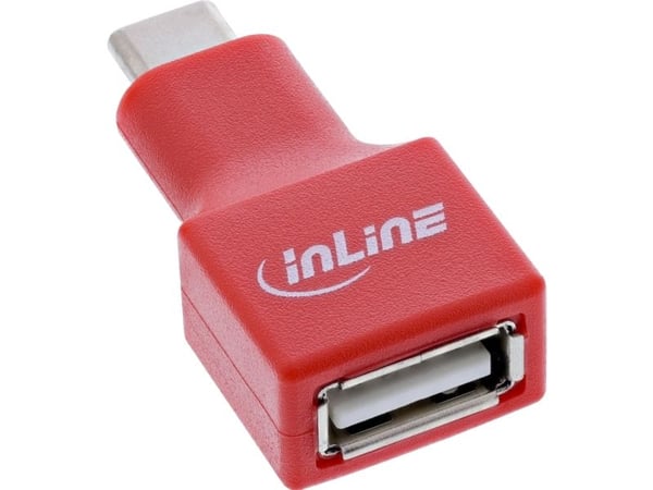 InLine 31651, USB-C, USB-A, Rød