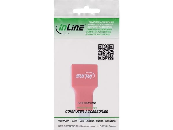 InLine 31651, USB-C, USB-A, Rød