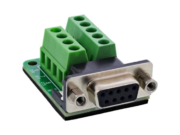 InLine terminalblokk D-Sub 9 hunn - 2-radig - skruklemme - skrusikring (92501E)