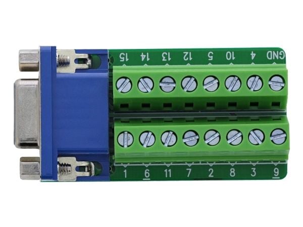 InLine terminalblokk - VGA (HD15) - hunn - 2-radig - skrueklemme (92503A)