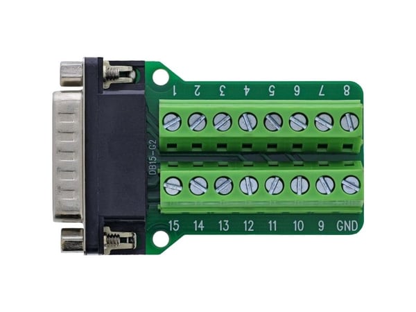 InLine D-Sub 15 terminalblokk kontakt 2-rad skrutilkobling (92502B)