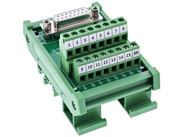 InLine D-Sub 15 terminalblokk – hunn – skruterminal – for DIN-skinne (92502C) InLine D-Sub 15 terminalblokk – hunn – skruterminal – for DIN-skinne (92502C)