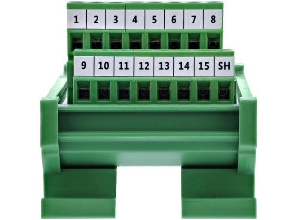 InLine D-Sub 15 terminalblokk – hunn – skruterminal – for DIN-skinne (92502C)