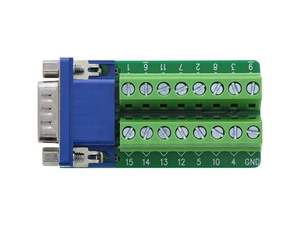 InLine terminalblokk - VGA (HD15) - plugg - 2-radig - skruklemme (92503B)