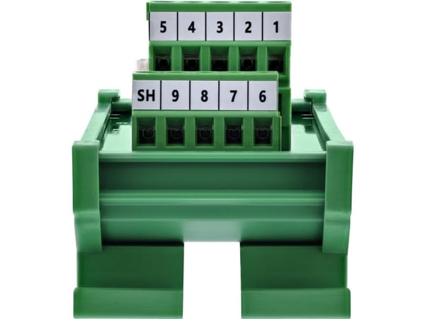 InLine D-Sub 9 terminalblokk - plugg - skrueklemme - DIN-skinne (92501L)
