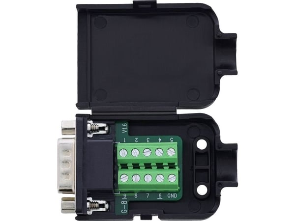 InLine D-Sub 9 breakout terminalblokk - plugg - skrueklemme (92501J)