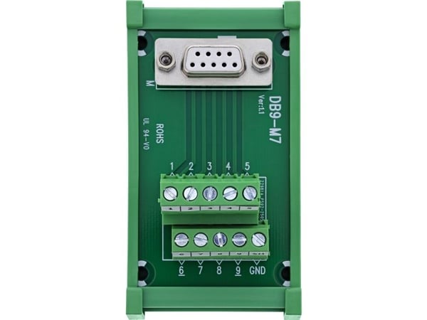 InLine D-Sub 9 terminalblokk - hunn - skrutilkobling - DIN-skinne (92501K)