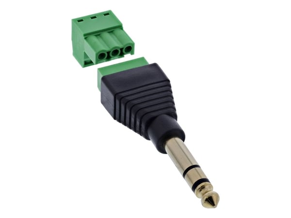 InLine 6,35mm Klinkenstecker an Terminalblock - Stereo - 3-polig (92504L)