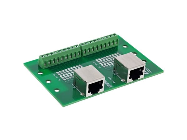 InLine terminalblokk - 2x RJ45 hunn - rett - for DIN-skinne (92505C)