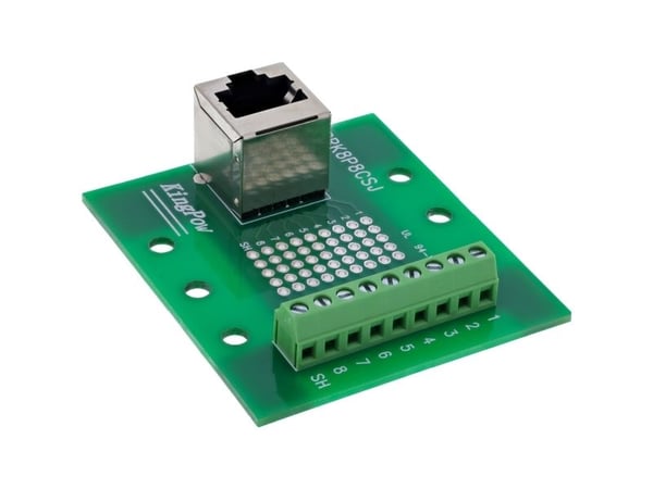 InLine klemblokk – RJ45 hunn – oppover – for DIN-skinne (92505A)