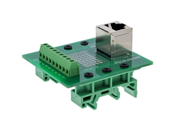 InLine klemblokk – RJ45 hunn – oppover – for DIN-skinne (92505A)
