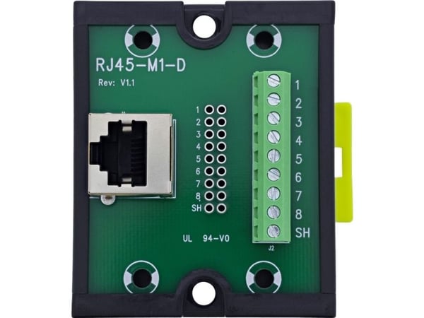 InLine RJ45 breakout-kontakt til 9-pinners skrueterminal - topphattskinne - skjermet (92505J)