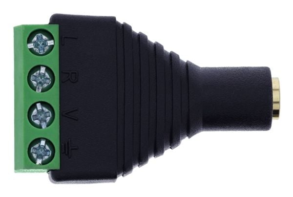 InLine 3,5 mm:n 4-nastainen pistorasia liitäntään - stereo/mikro (92504K)