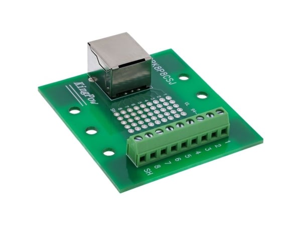 InLine terminalblokk - RJ45 hunn - rett - for DIN-skinne (92505B)