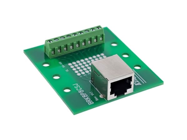 InLine terminalblokk - RJ45 hunn - rett - for DIN-skinne (92505B)