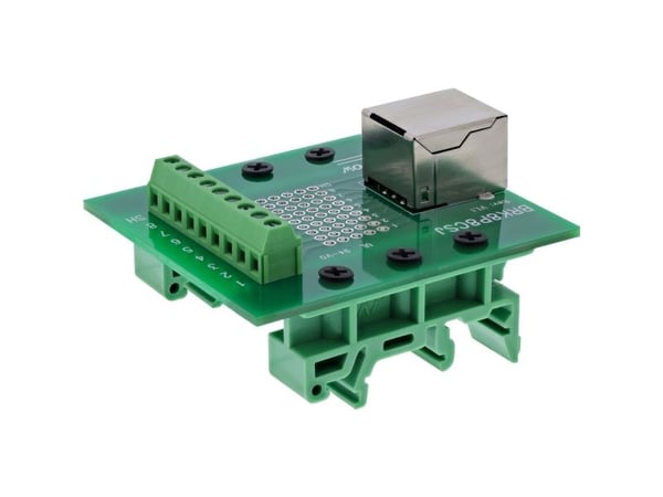 InLine terminalblokk - RJ45 hunn - rett - for DIN-skinne (92505B)