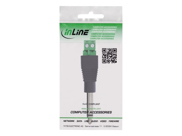 InLine 6,35mm Klinkenstecker an Terminalblock - Mono - 2-polig (92504M)