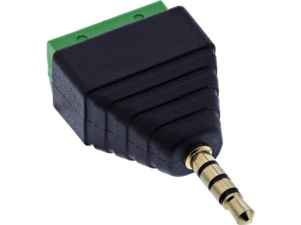 InLine 3,5 mm jack 4-polet stereo/mikro til terminalblokk (92504J) svart