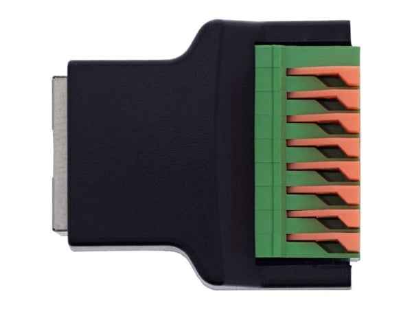 InLine RJ45-bøsning til terminalblokk - 8-polet - push-in-klemme (92505E)