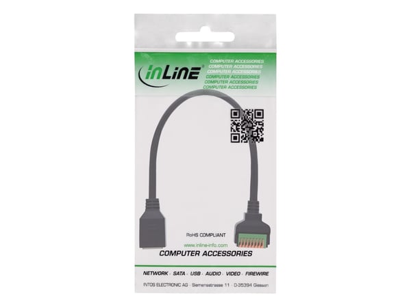 InLine RJ45 sokkel med push-in klemme 8-polet Cat.5e 15 cm (92505H)