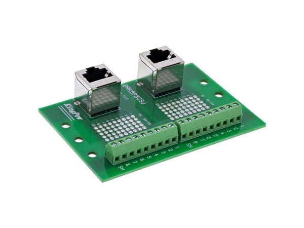 InLine-päätepistoke - 2x RJ45-pistorasia - ylöspäin - yläkiskoon (92505D)