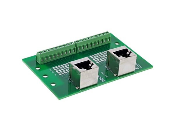InLine terminalblokk - 2x RJ45-kontakt - oppover - for DIN-skinne (92505D)