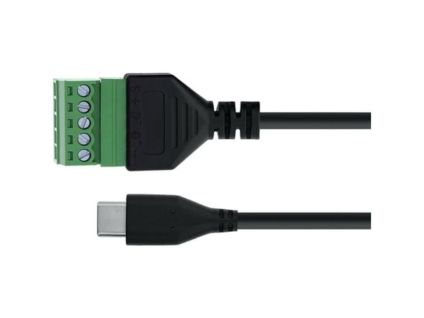 InLine USB-C-pistoke liitinlohkoon - 5-nastainen - kaapelin kanssa (92504E)