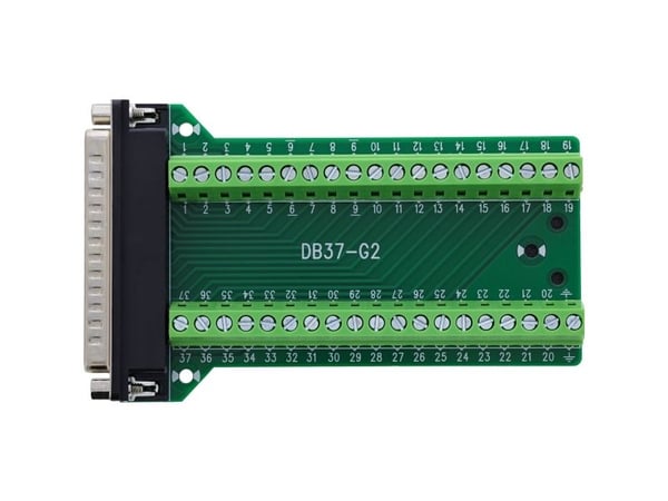 InLine D-Sub 37 terminalblokk - plugg - 2-radig - skruterminal - side (92502J)