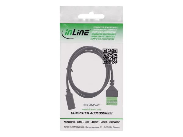 InLine USB-C-liitäntä liitäntään - 5-nastainen - kaapelin kanssa (92504F)