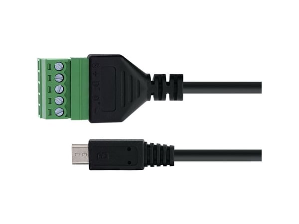 InLine Micro USB -liitin liitäntään - 5-nastainen - kaapelin kanssa (92504C)