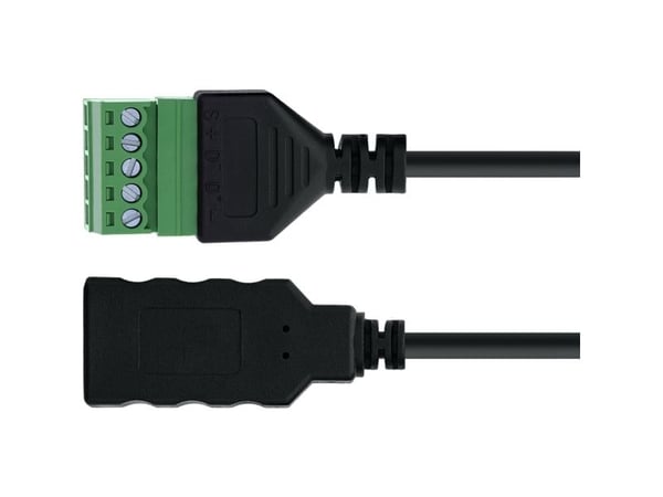 InLine USB-A-liitäntä liitäntään - 5-nastainen - kaapelin kanssa (92504H)