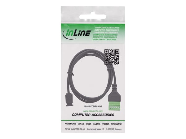 InLine Mini-USB-liitäntä liitäntään - 5-nastainen - kaapelin kanssa (92504D)