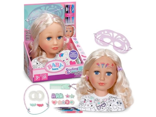 BABY born Styling Head Paint Artist, Makeup/Styling doll head, Female, 3 yr(s), Boy/Girl, Multicolour