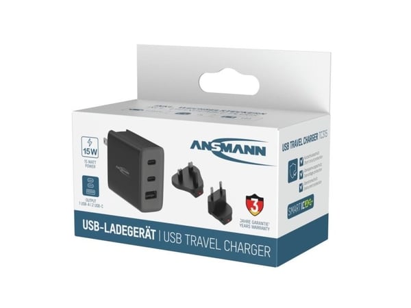 Ansmann TC315, Innendørs, AC, 5 V, Svart