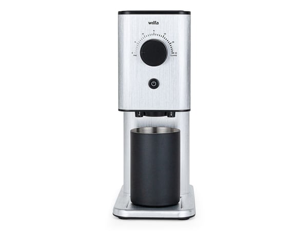 Wilfa Zense Alux, Kaffekvarn, 125 g, Platt malning, Rostfritt stål, Silver, Aluminium