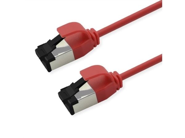 ROLINE 21.15.3416, 0,3 m, Cat8.1, S/FTP (S-STP), RJ-45, RJ-45, Rød