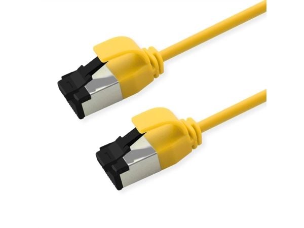 ROLINE S/FTP patchkabel Cat.8.1, Slim, PoE, gelb, 5m (21.15.3425)
