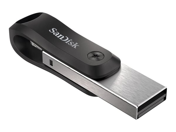 SanDisk iXpand Go - USB-flashstasjon - 64 GB - USB 3.0 / Lightning - for Apple iPad/iPhone (Lightning)