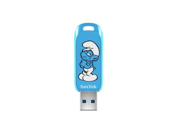 SanDisk Smurfs - Brainy Smurf Edition USB-flashstasjon - 64 GB - USB 3.2 Gen 1