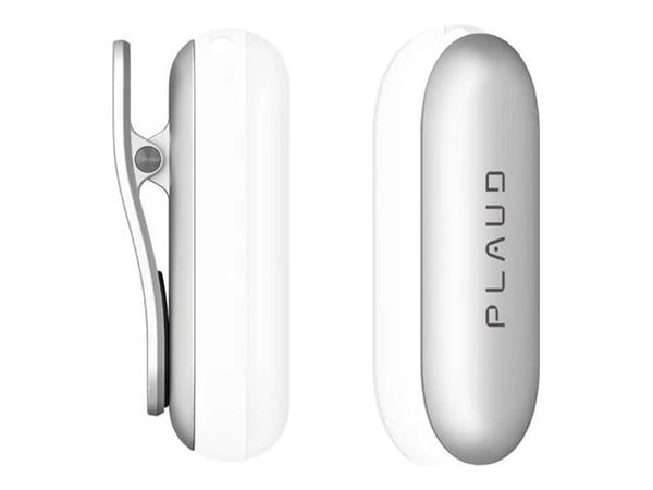 PLAUD NotePin - Monteringssett for digital taleopptaker - månesølv - for NotePin