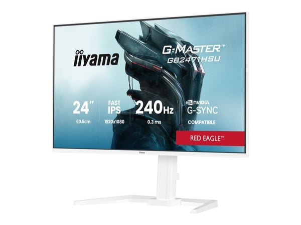 iiyama G-MASTER Red Eagle GB2471HSU-W1 - LED-skjerm - gaming - 24" (23.8" synlig) - 1920 x 1080 Full HD (1080p) @ 240 Hz - Fast IPS - 350 cd/m² - 1...