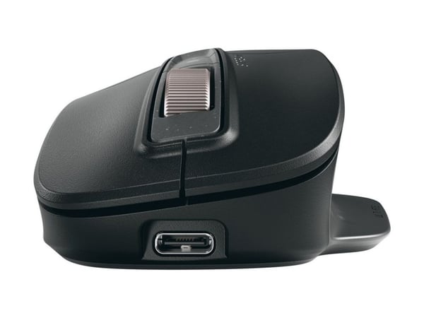 CHERRY STREAM Ultimate - Mus - ergonomisk - høyrehendt - optisk - 7 knapper - trådløs, kablet - 2.4 GHz, Bluetooth 5.2 - USB trådløs mottaker - svart